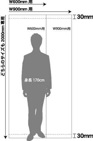 バナースタンドサイズ・W600mm用、W900mm用・どちらのサイズも2000mm専用