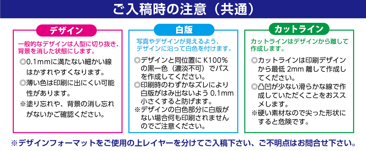 ご入稿時の注意